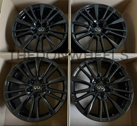 19" Infiniti Q50 Red Sport Wheels Factory OEM Rims (4)