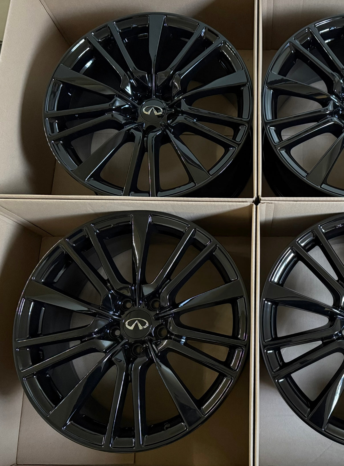 19" Infiniti Q50 Red Sport Wheels Factory OEM Rims (4)