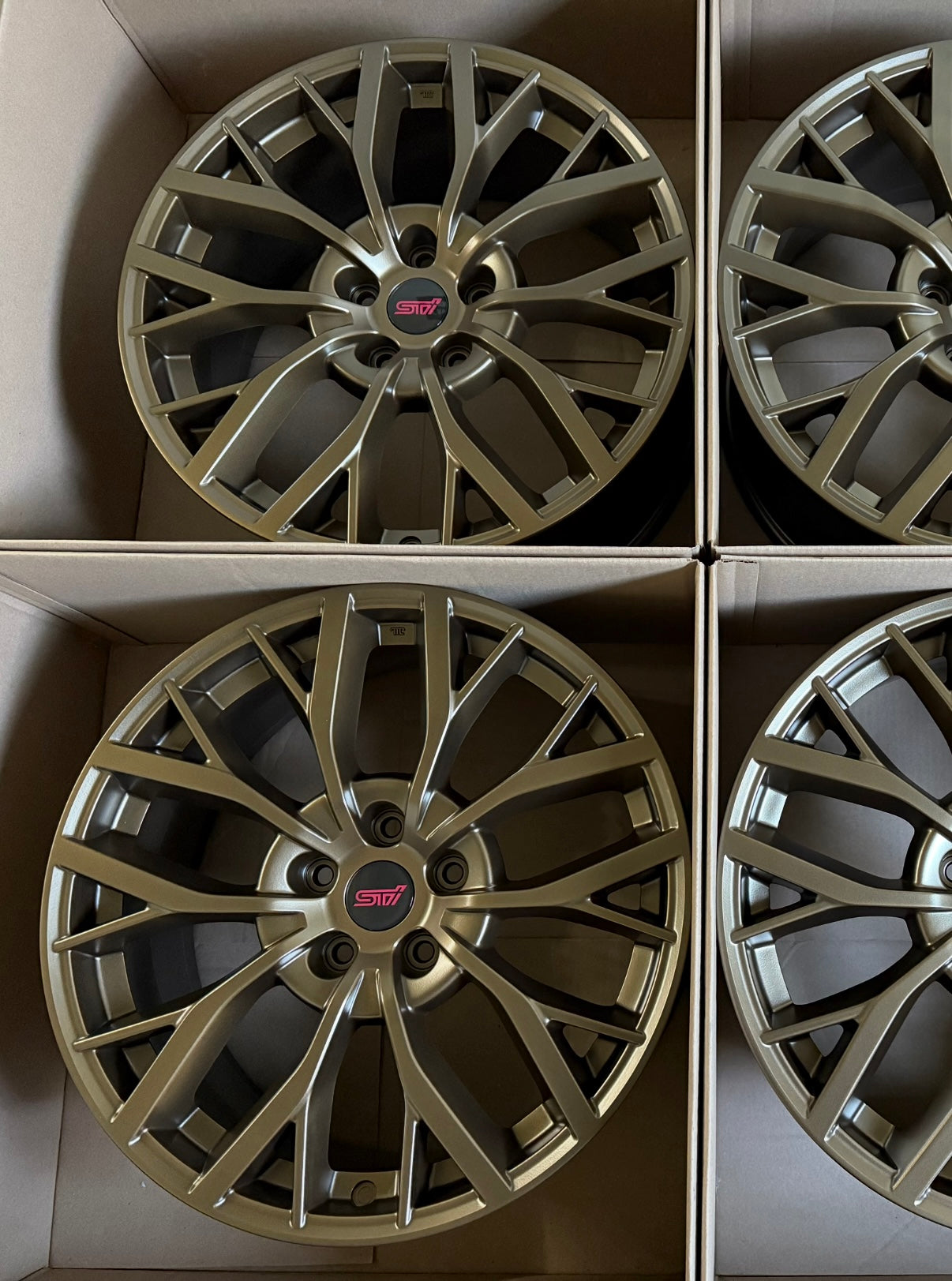 19" Subaru STI Wheels Factory OEM Rims (4)