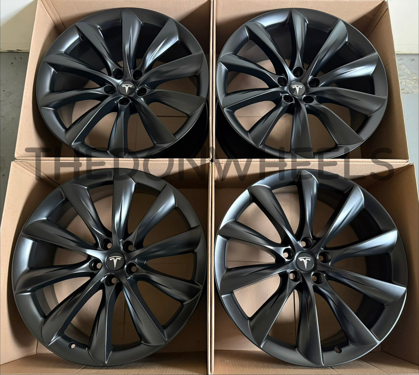 22" Tesla Model X Turbine Wheels Factory OEM Rims (4)