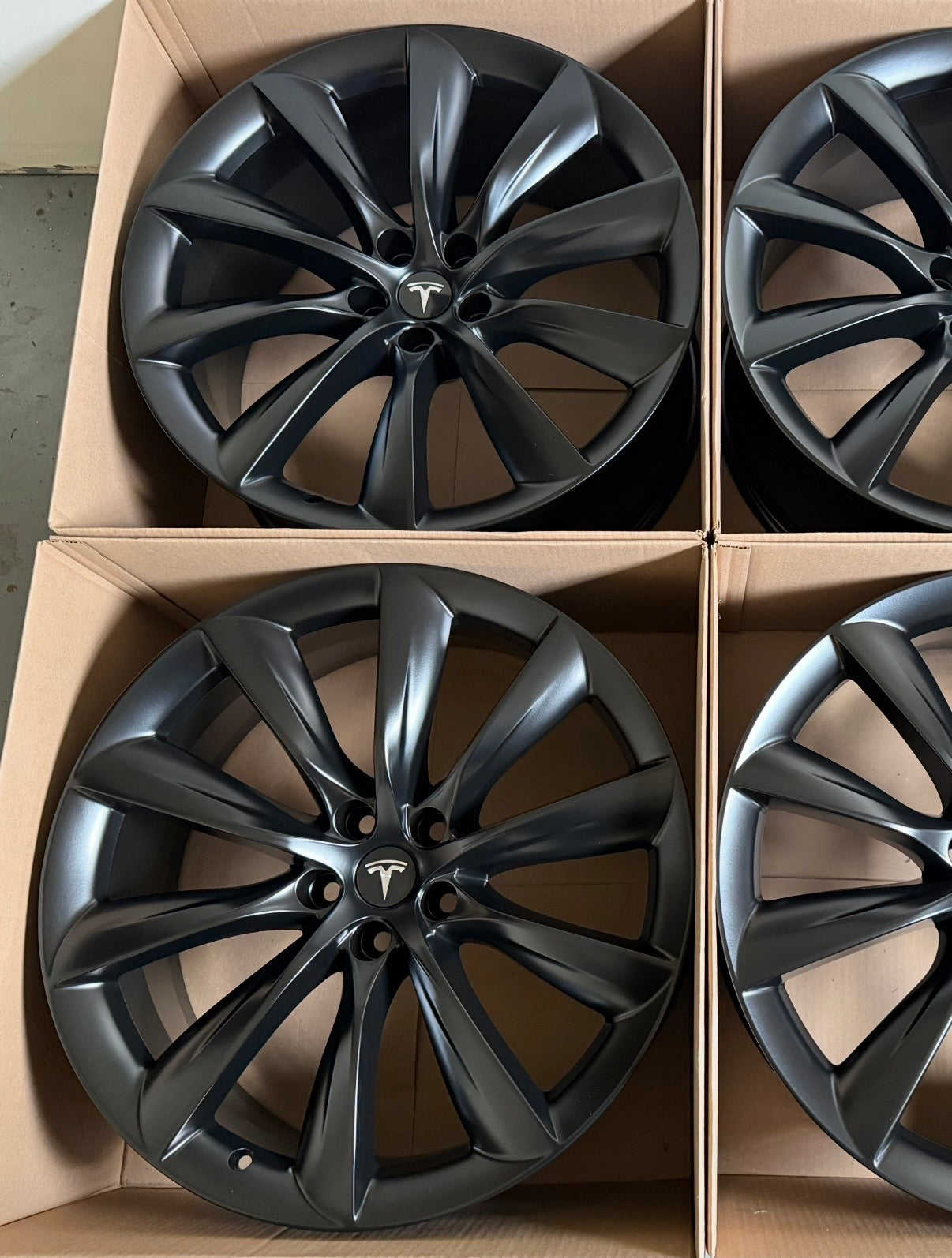 22" Tesla Model X Turbine Wheels Factory OEM Rims (4)