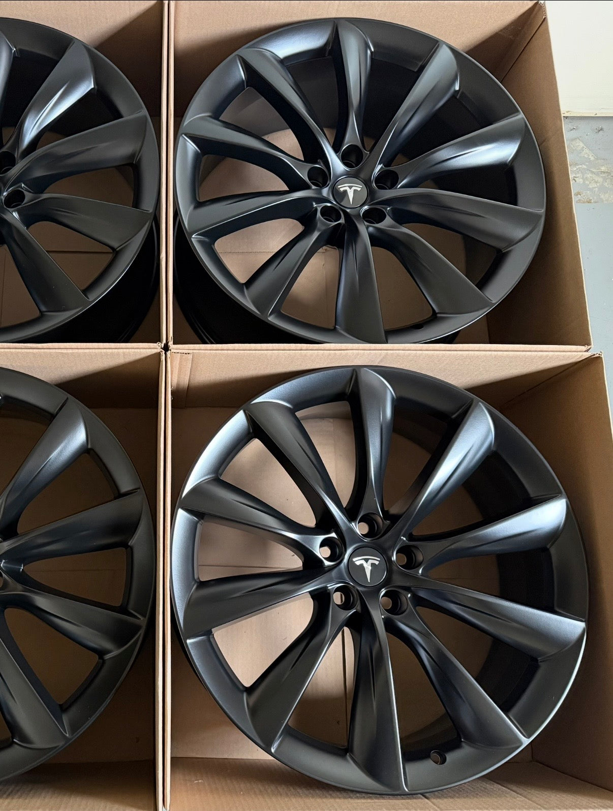 22" Tesla Model X Turbine Wheels Factory OEM Rims (4)