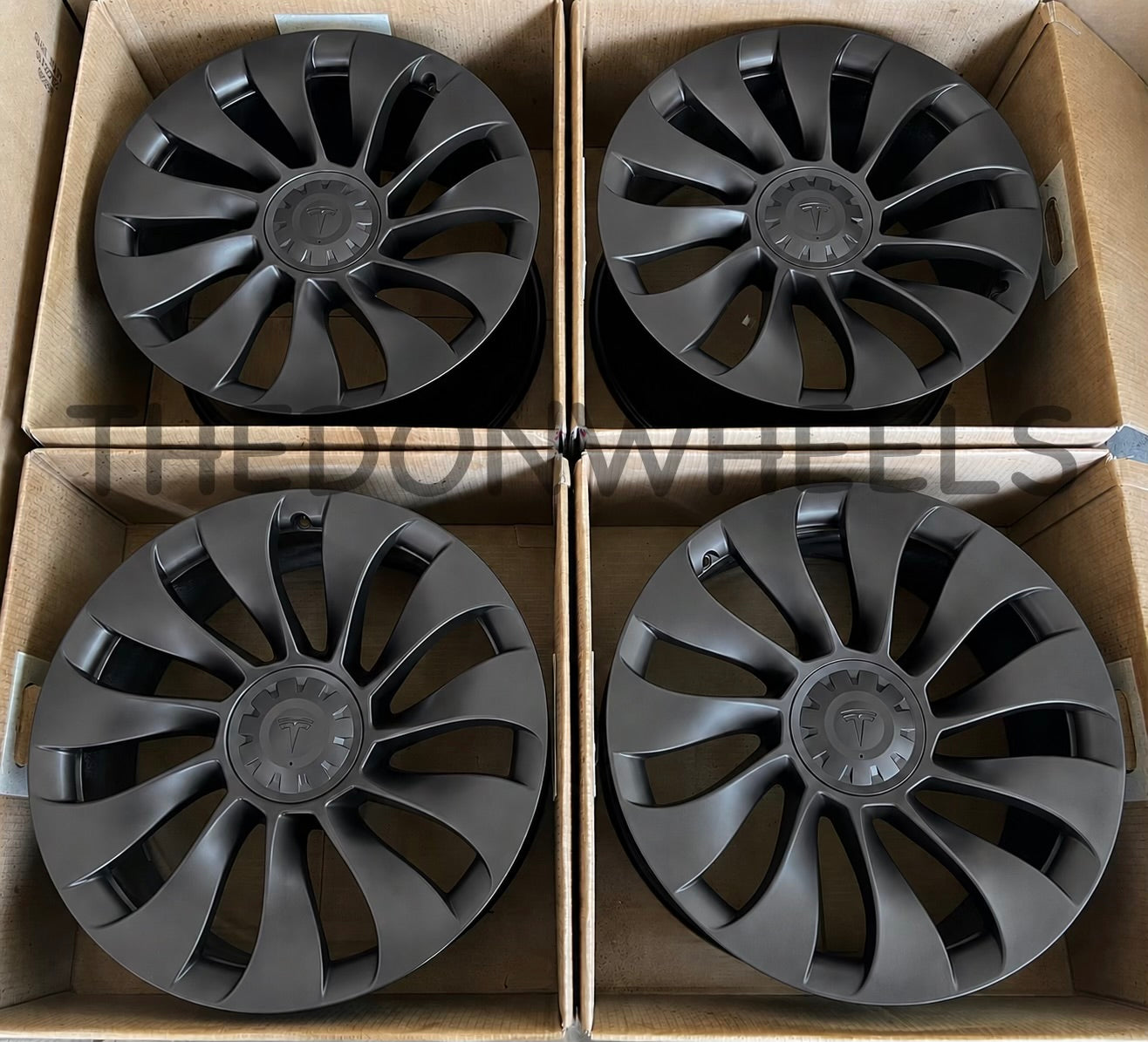 21" Tesla Model Y Uberturbine Wheels Factory OEM Rims (4)